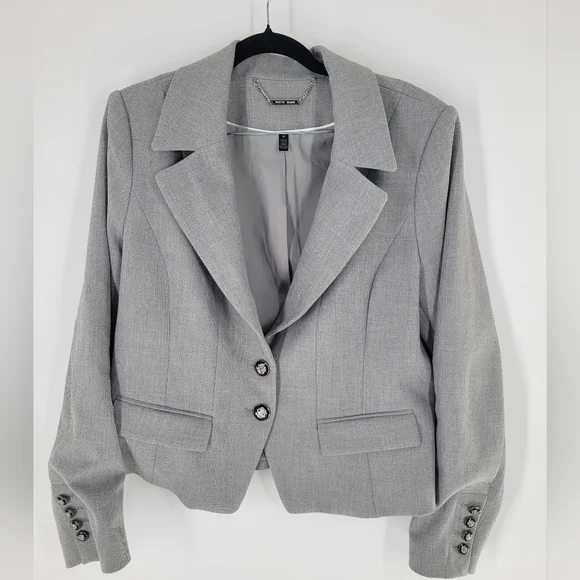 White House Black Market Gray Blazer Women's Size 14 - Picture 1 of 5